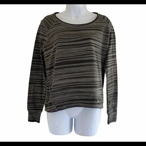 PrAna Black and Gray Fallbrook Long Sleeve Top